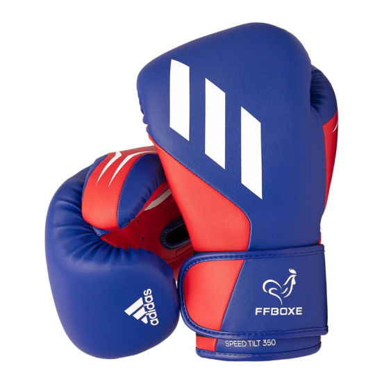 Gants de boxe d'entrainement FFB ADIDAS SPEED TILT 350 PRO Vegan à velcro